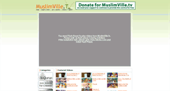 Desktop Screenshot of muslimville.tv
